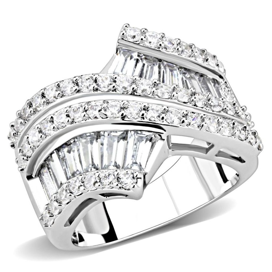 Jewellery Trestina | Destiny - Rhodium Plated Cubic Zirconia Ring