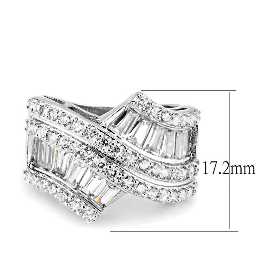 Jewellery Trestina | Destiny - Rhodium Plated Cubic Zirconia Ring