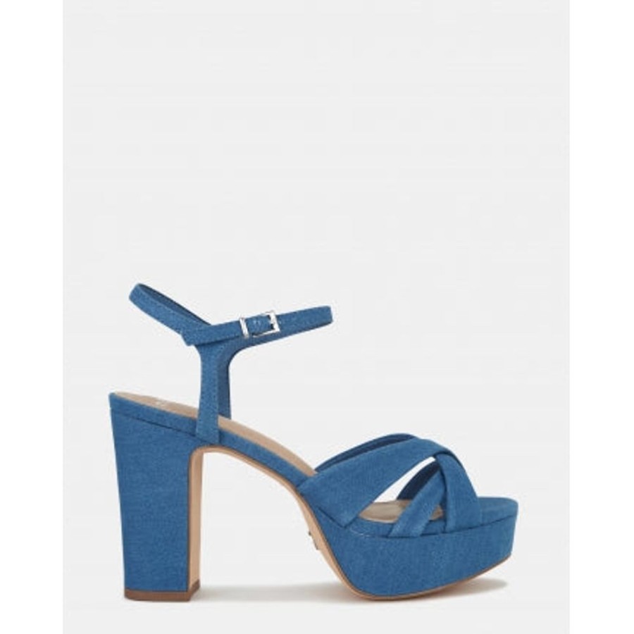 Novo Shoes Novo Strappy High Heels | Novo Women'S Luella Strappy - High Heel Denim