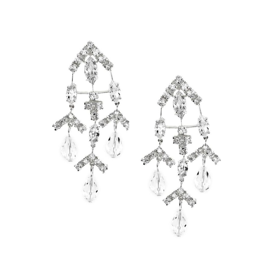 Jewellery Bridal Drop | Ameila - Drop Earrings Silver