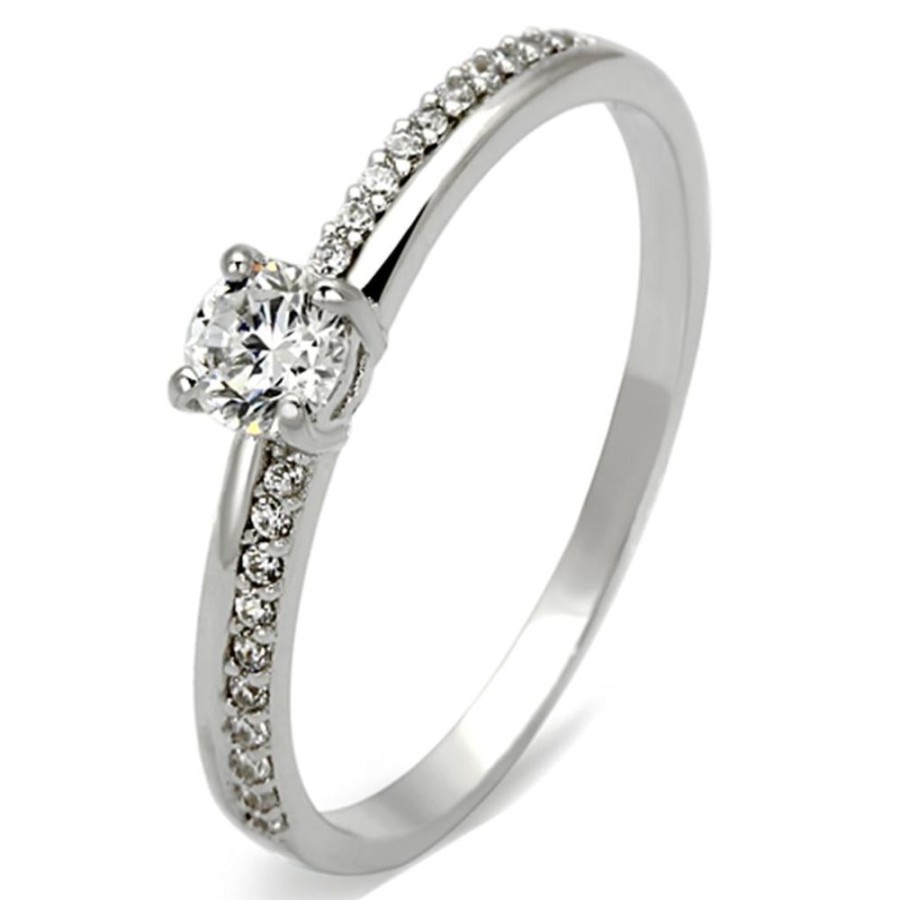 Jewellery Trestina | Dolly - Rhodium Plated 925 Sterling Silver Cubic Zirconia Ring