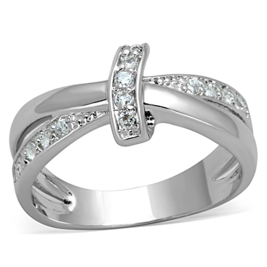 Jewellery Trestina | Dayana - Rhodium Plated Cubic Zirconia Ring