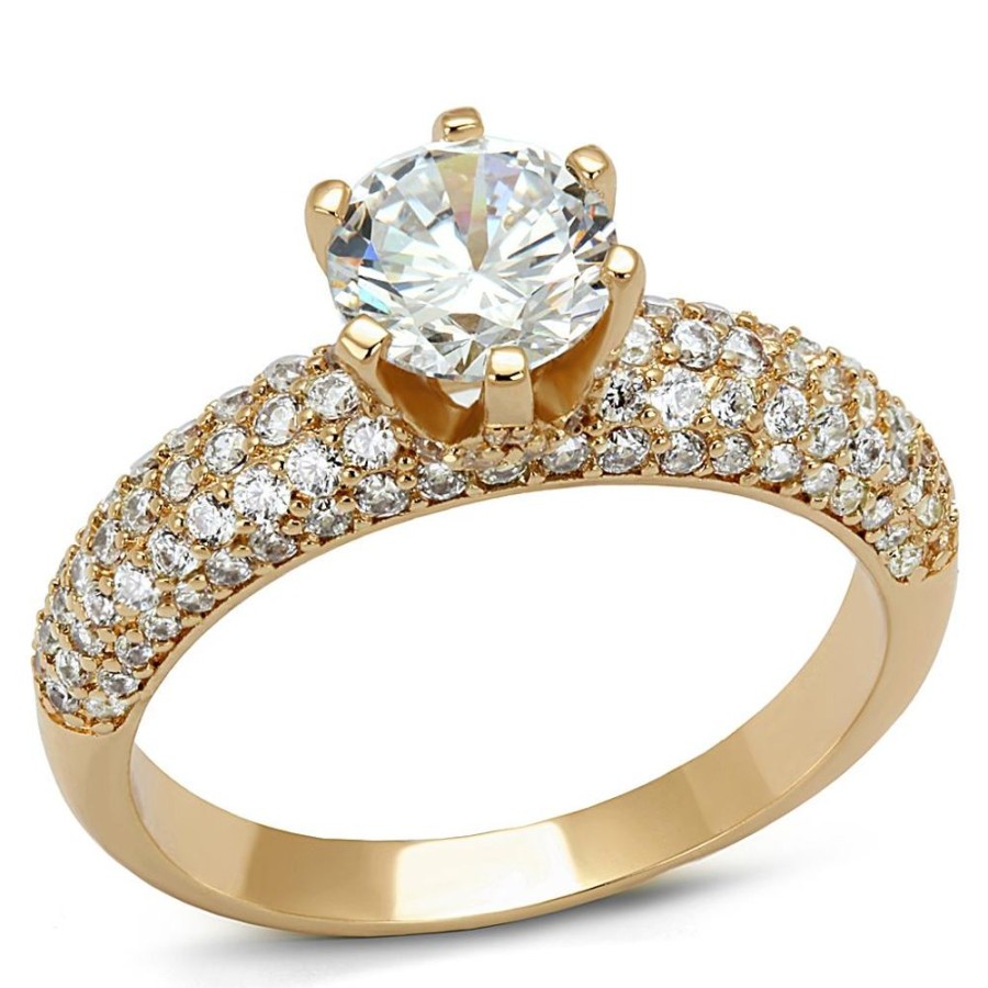 Jewellery Trestina | Daniela - Rose Gold Plated Cubic Zirconia Ring