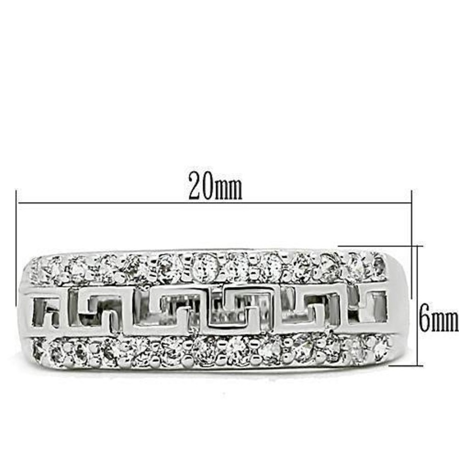 Jewellery Trestina | Delaney - Rhodium Plated Cubic Zirconia Ring