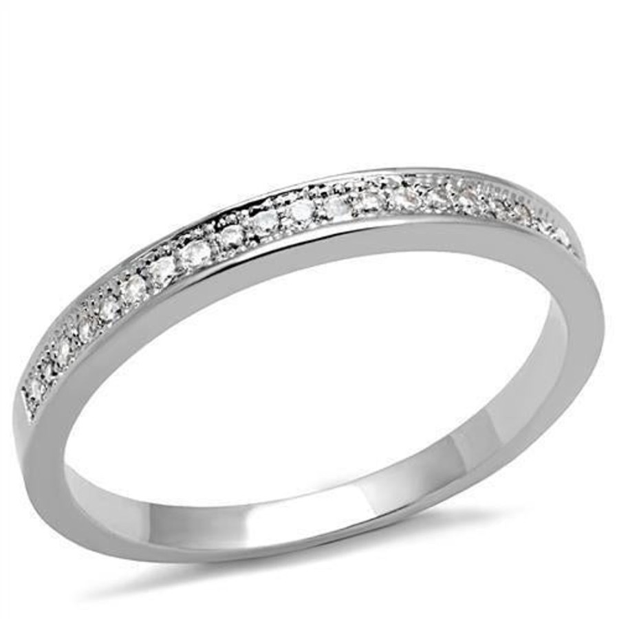 Jewellery Trestina | Delilah - Rhodium Plated Cubic Zirconia Ring