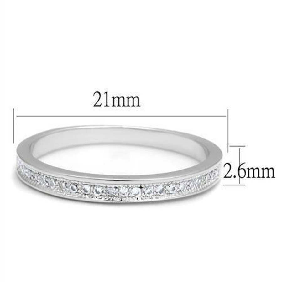 Jewellery Trestina | Delilah - Rhodium Plated Cubic Zirconia Ring