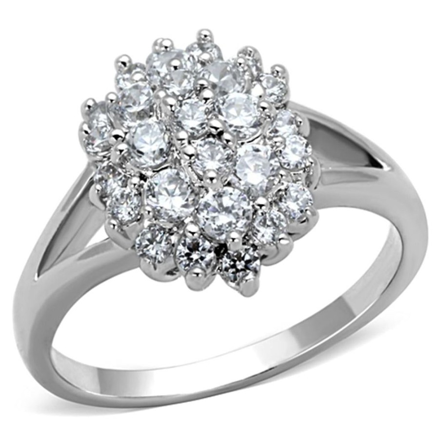 Jewellery Trestina | Dorothy - Rhodium Plated Cubic Zirconia Ring