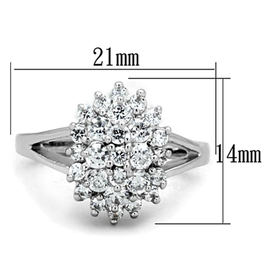 Jewellery Trestina | Dorothy - Rhodium Plated Cubic Zirconia Ring