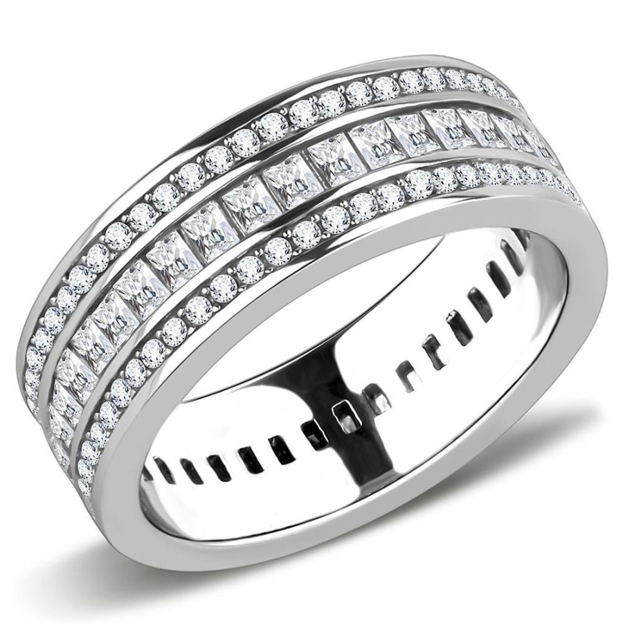 Jewellery Trestina | Dottie - Stainless Steel Cubic Zirconia Ring