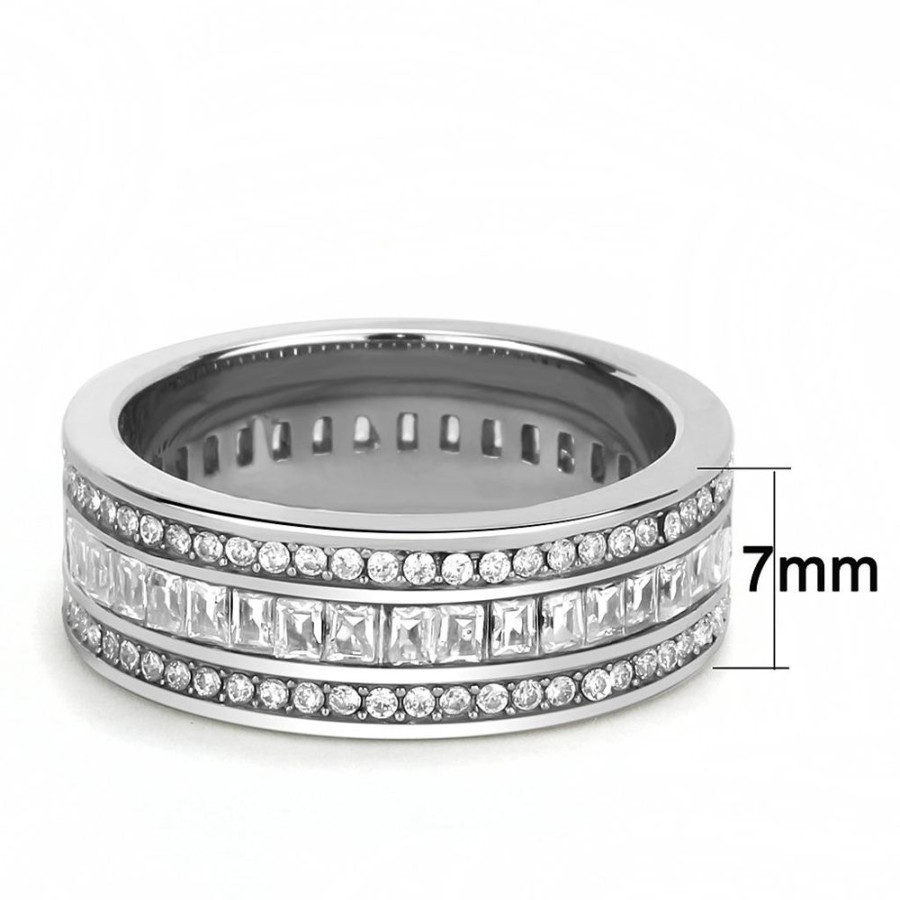 Jewellery Trestina | Dottie - Stainless Steel Cubic Zirconia Ring