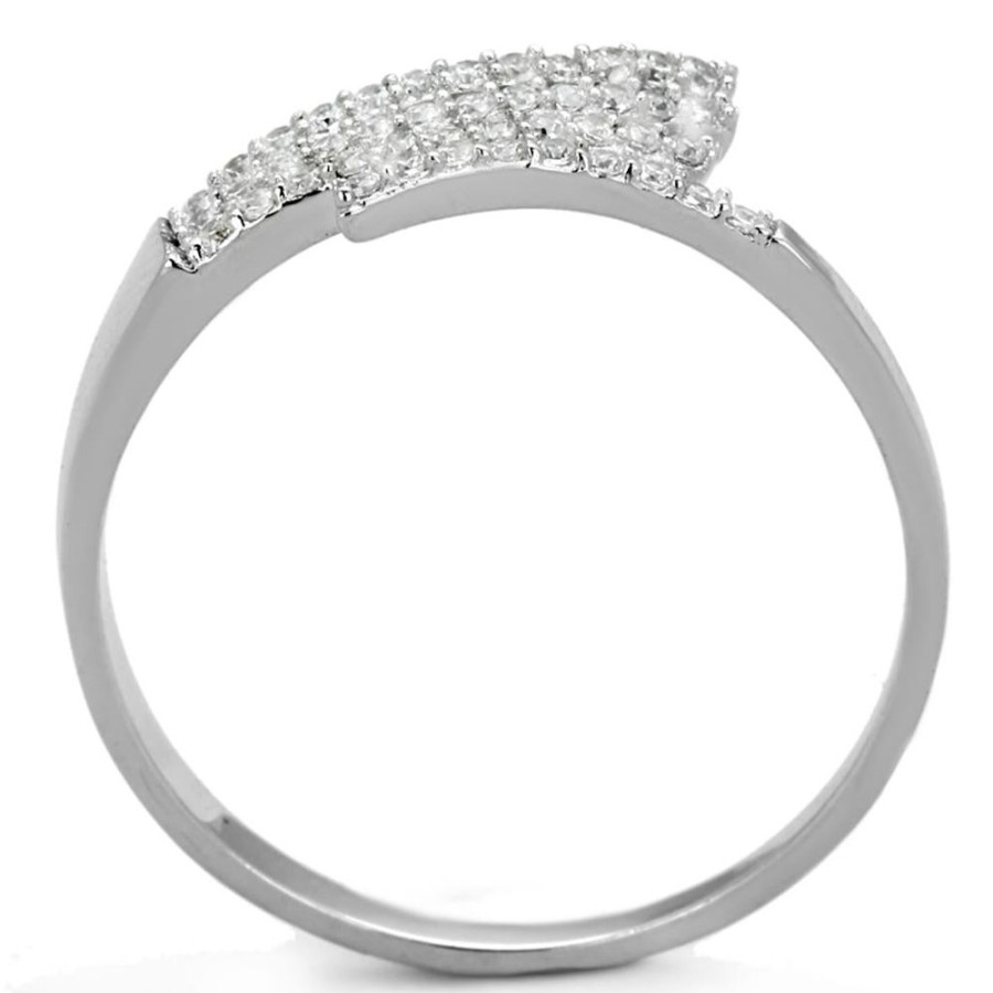 Jewellery Trestina | Dizzy - Rhodium Plated 925 Sterling Silver Cubic Zirconia Ring