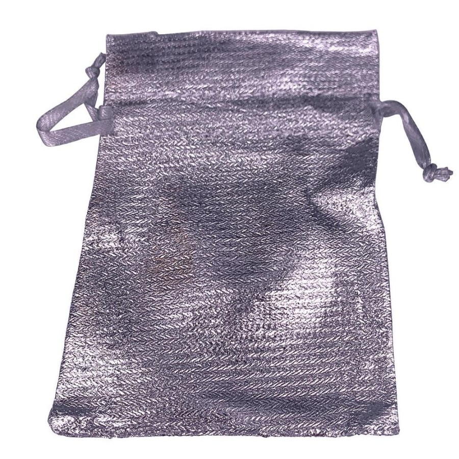 Organza Bags Trestina | Organza Bags (10Pcs) Metallic Shiny Silver