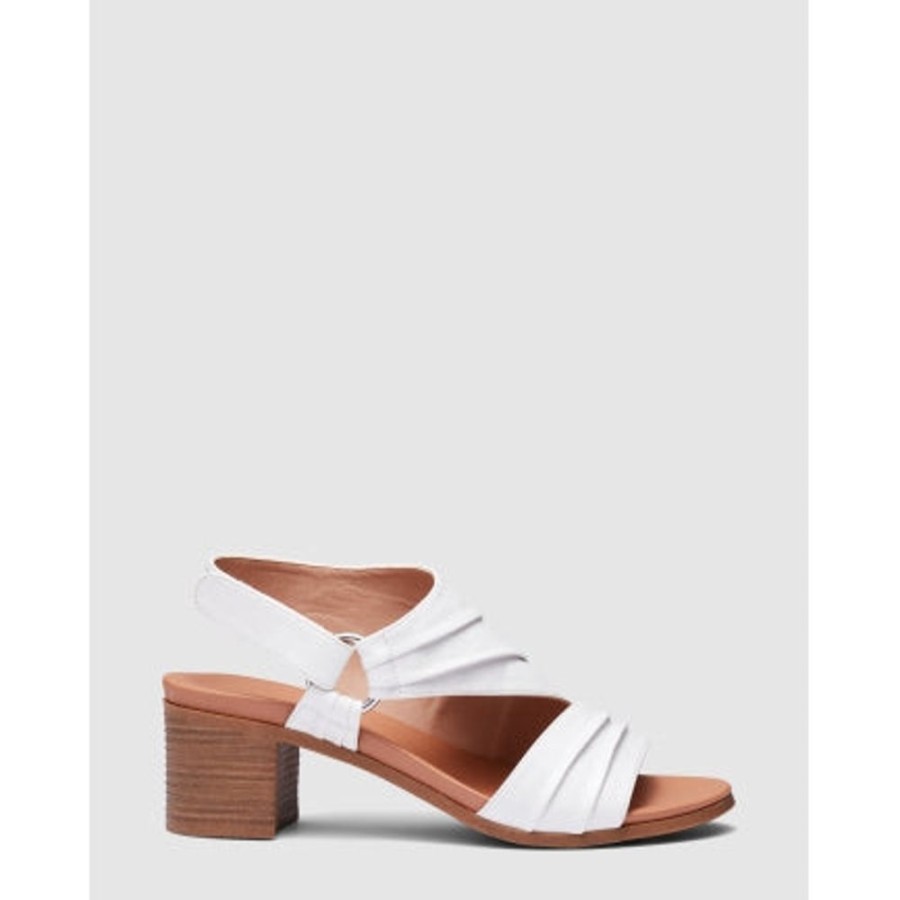 Novo Shoes Novo Strappy Low Heels | Novo Women'S Usera Strappy - Low Heel White