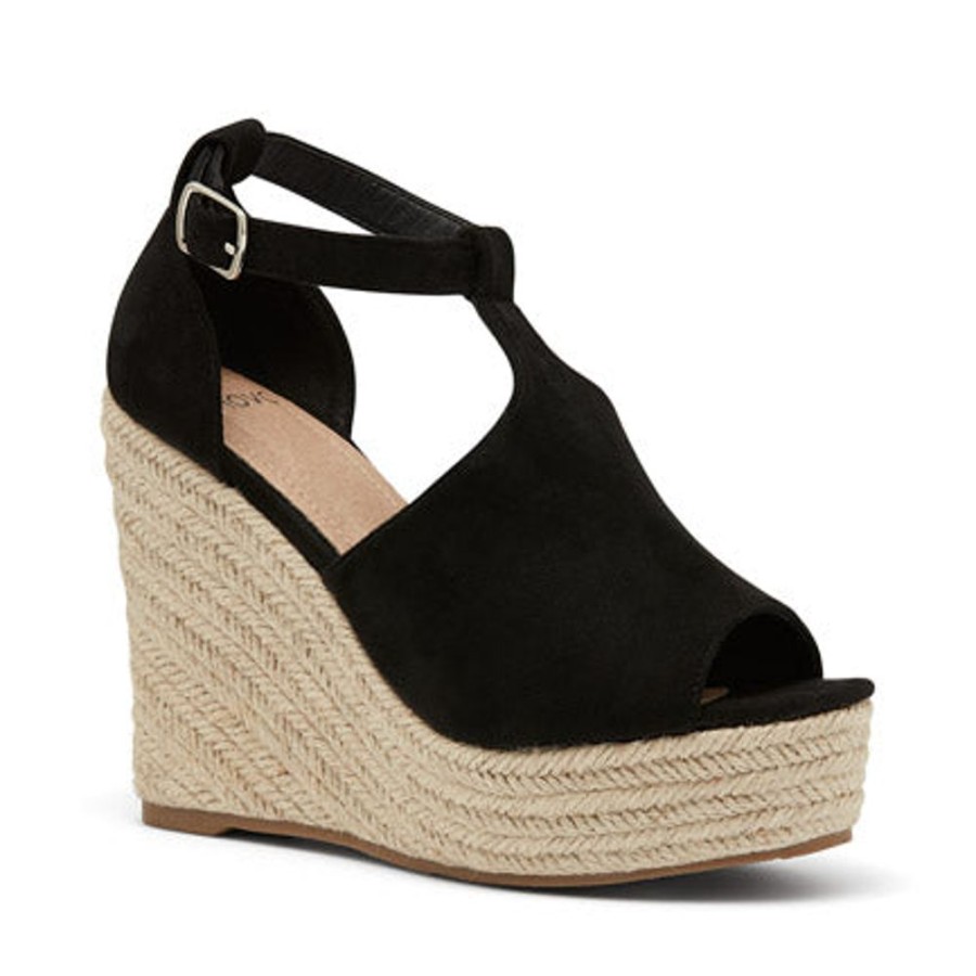 Novo Shoes Novo Platform Heels | Novo Women'S Welinda Wedge Black