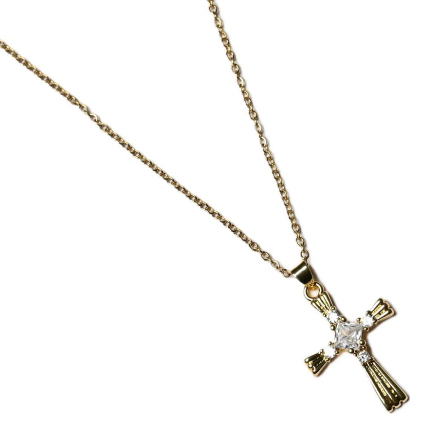 Jewellery Trestina Cross Bracelets | Ysabelle - Cross Necklace