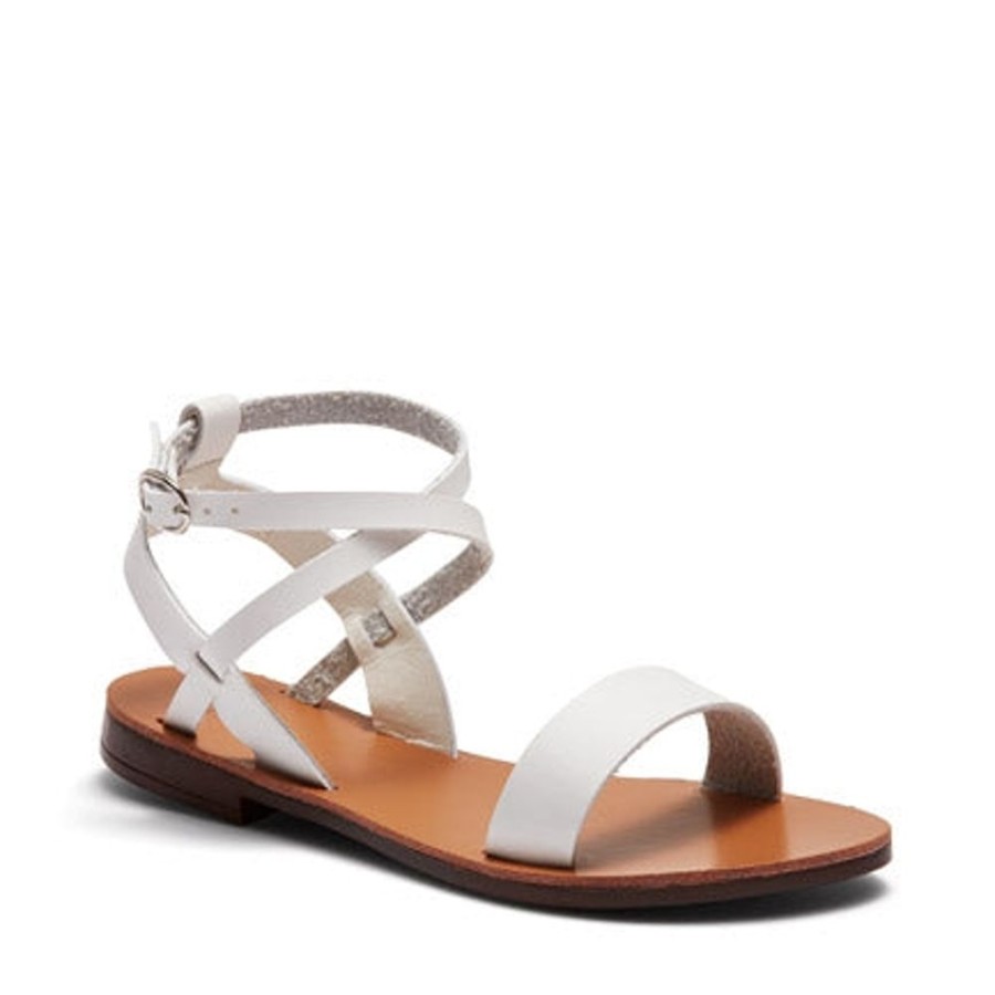 Novo Shoes Novo Strappy Sandals | Novo Women'S Reddy Strappy - Flat White