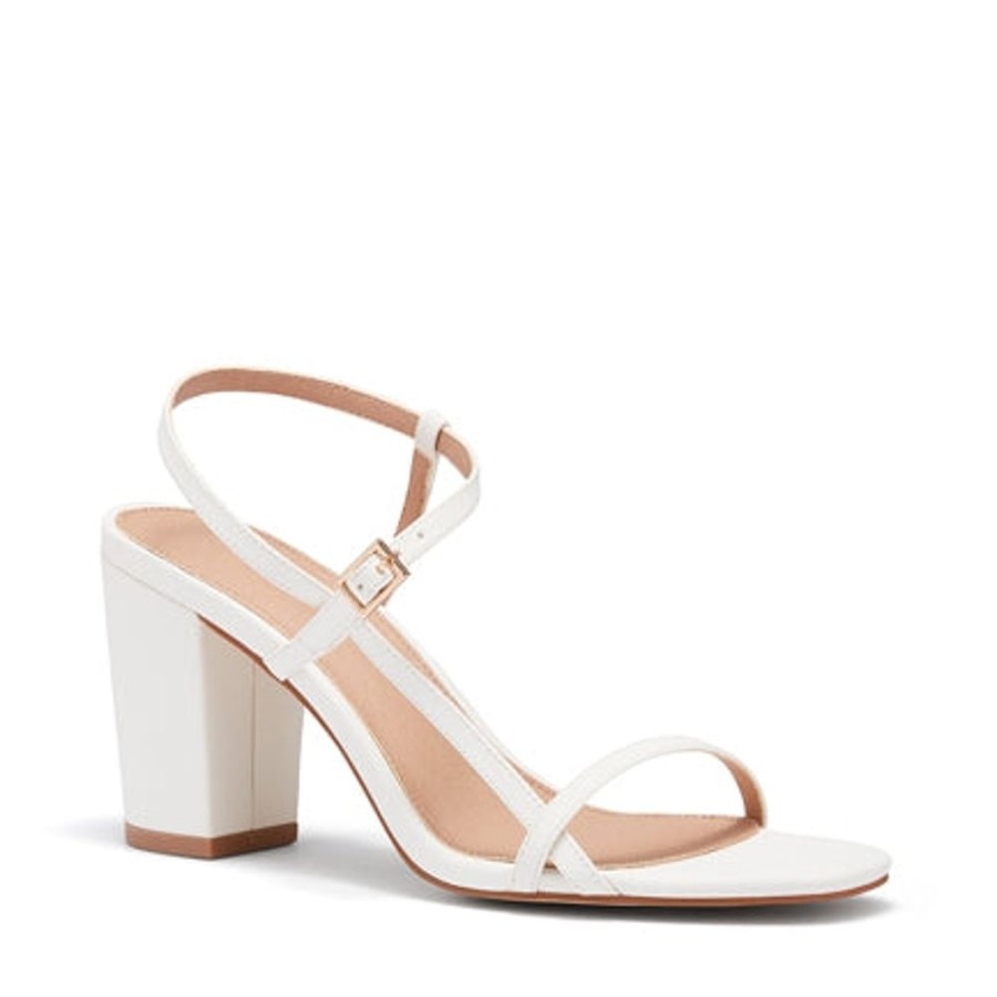 Novo Shoes Novo Strappy Low Heels | Novo Women'S Eolie Strappy - Low Heel White