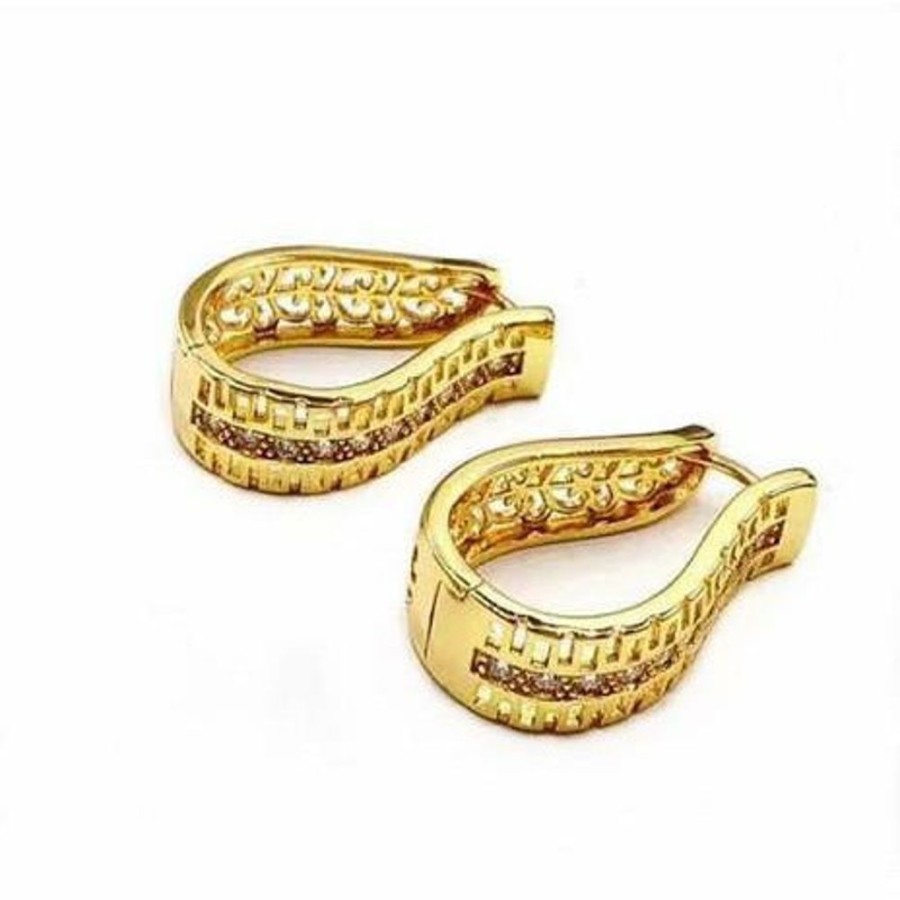 Jewellery Trestina Drop | Abbigayle - Hoop Earrings Gold