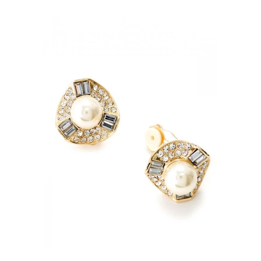 Jewellery Trestina Clip Ons | Abja - Stud Earrings Gold