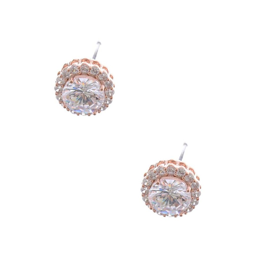 Jewellery Trestina Studs | Aslin - Stud Earrings Rose Gold