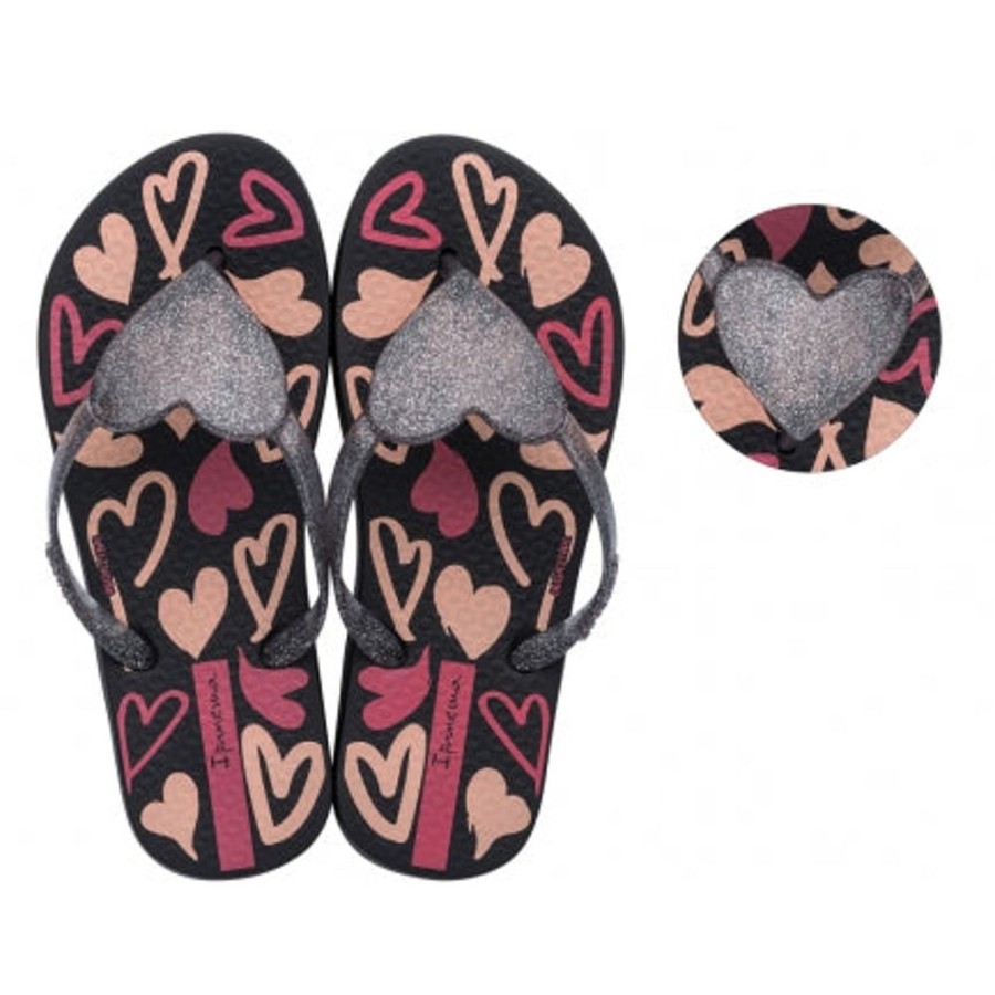 Novo Shoes Ipanema Ipanema | Novo Women'S Amores Kids Grendene Black/Pink