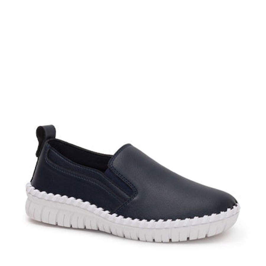 Novo Shoes Novo Casual Shoes | Novo Women'S Charly Casual Navy Pebble