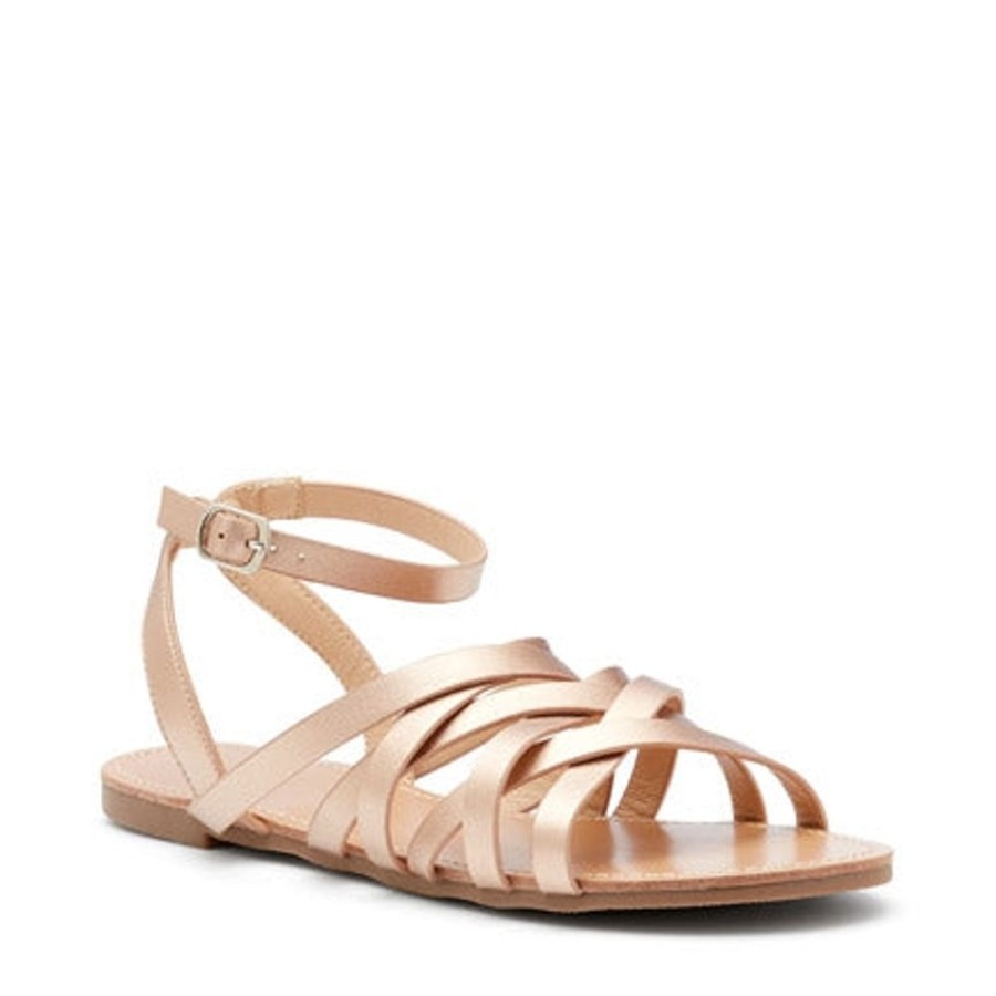 Novo Shoes Novo Strappy Sandals | Novo Women'S Tawny Strappy - Flat Rose Gold