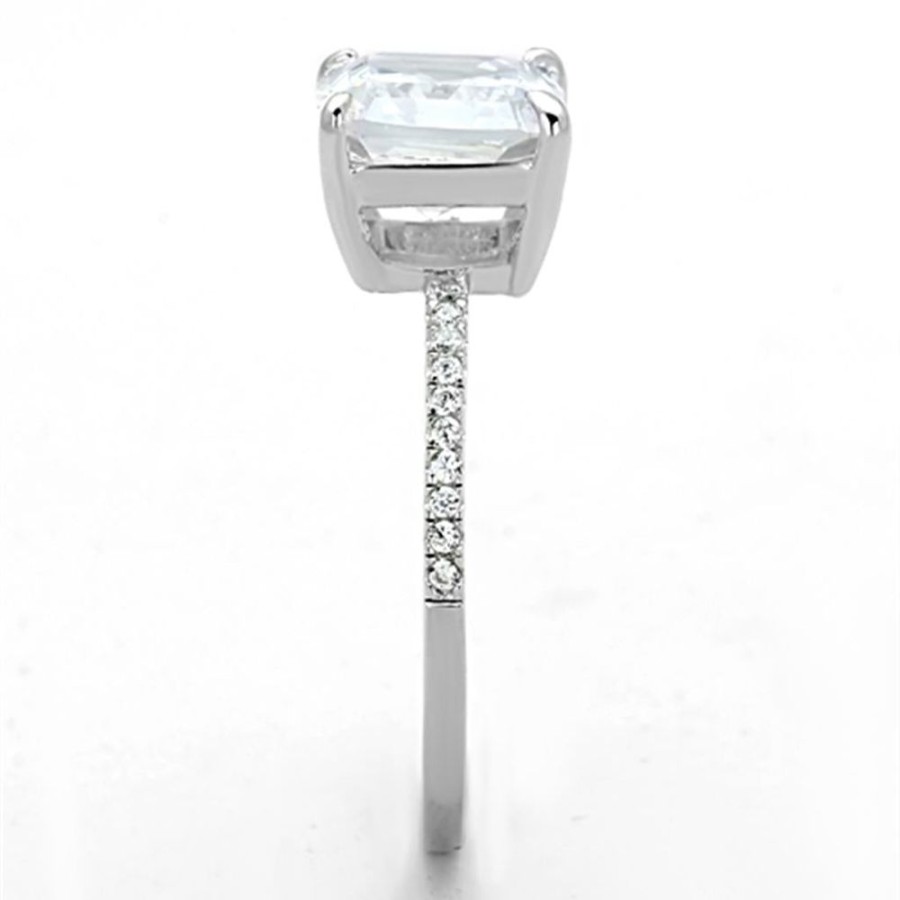 Jewellery Trestina | Dorcie - Rhodium Plated 925 Sterling Silver Cubic Zirconia Ring