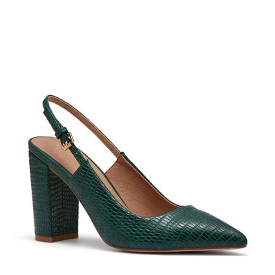 Novo Shoes Novo Court Low Heels | Novo Women'S Infernocourt Forest Lizard