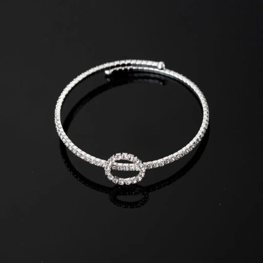 Jewellery Bridal Crystal Bracelets | Bryce - Bracelet Silver