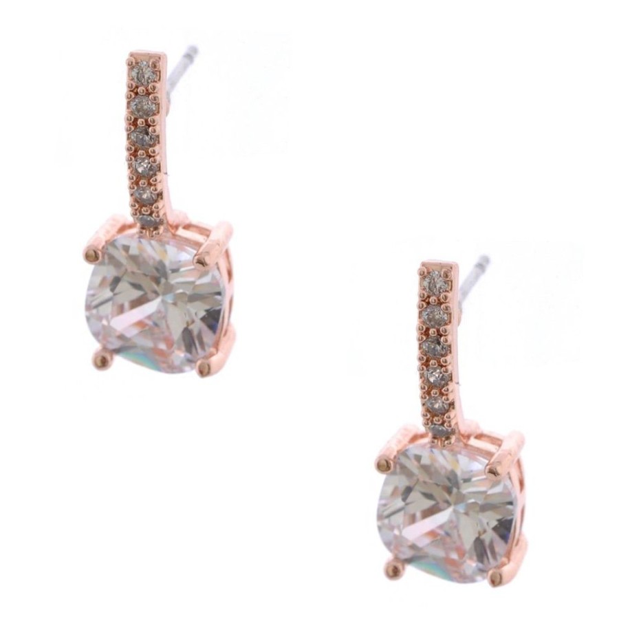 Jewellery Bridal Drop | Alayah - Drop Earrings Rose Gold