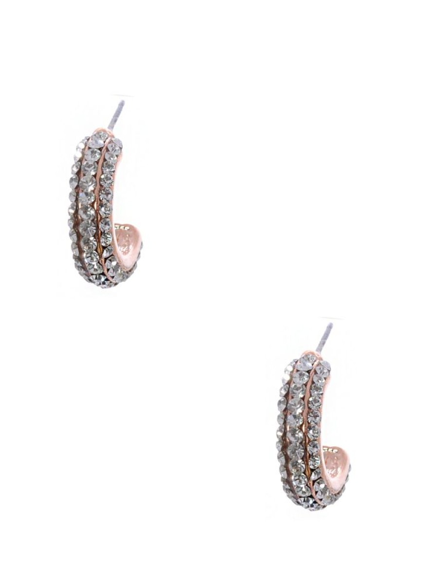 Jewellery Trestina Hoops | Amber - Hoop Earrings Rose Gold