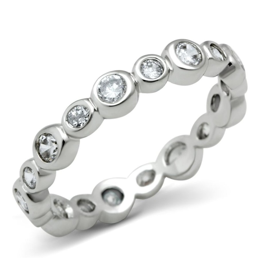 Jewellery Trestina | Dallas - Rhodium Plated Cubic Zirconia Ring