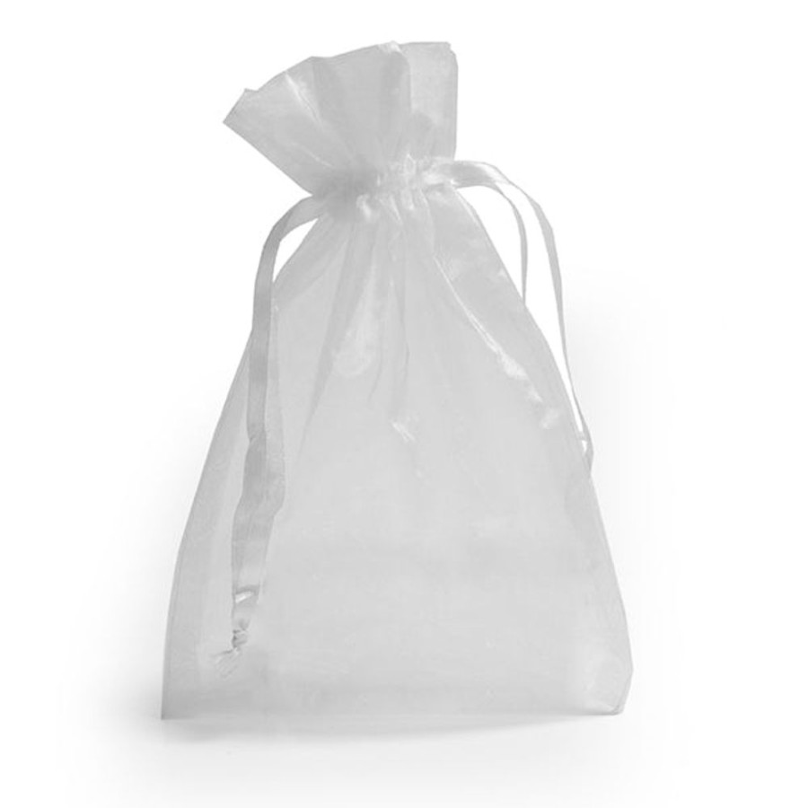 Organza Bags Trestina | Organza Bags (100Pcs) White