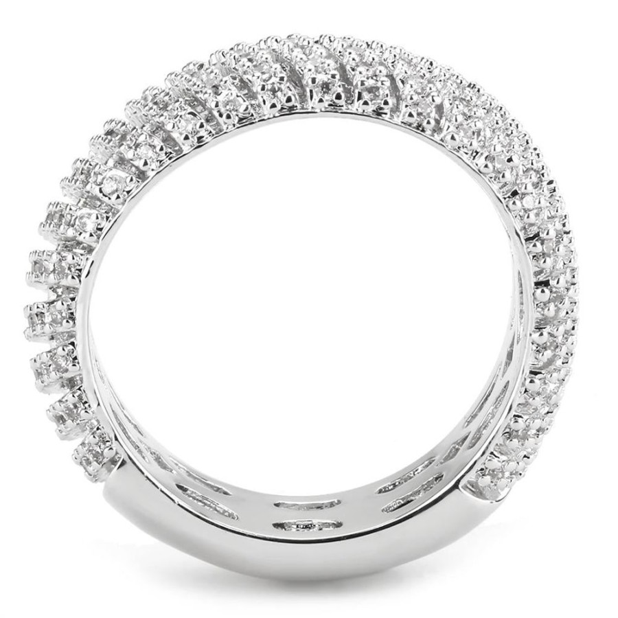 Jewellery Trestina | Dior - Rhodium Plated Cubic Zirconia Ring