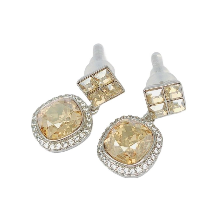 Jewellery Trestina Drop | Amirah - Swarovski Element Earrings Gold