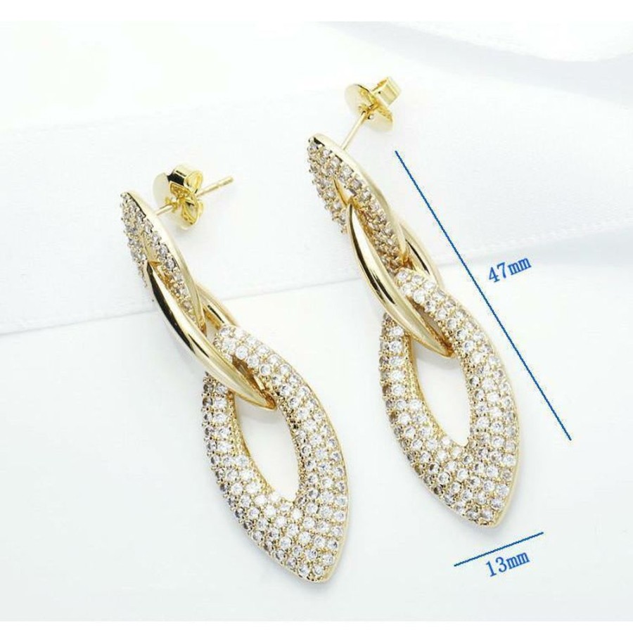 Jewellery Trestina Drop | Adriana - Drop Earrings Gold