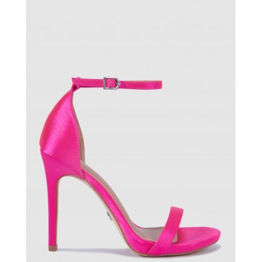 Novo Shoes Novo Strappy High Heels | Novo Women'S Merril Strappy - High Heel Magenta Satin