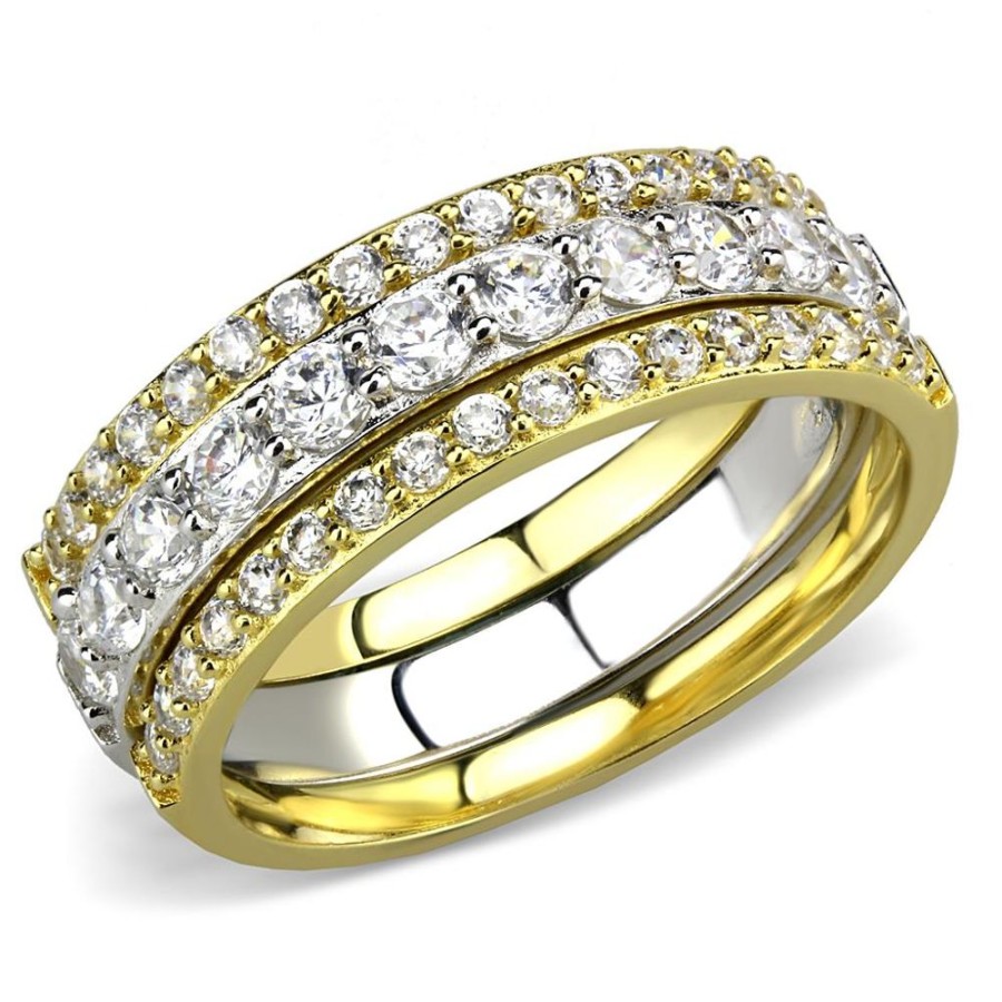 Jewellery Trestina | Dasha - Gold Plated Sterling Silver Cubic Zirconia Ring