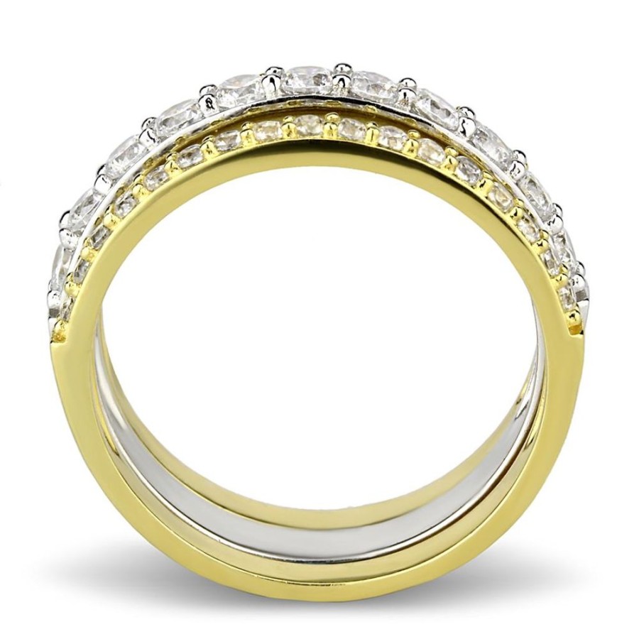 Jewellery Trestina | Dasha - Gold Plated Sterling Silver Cubic Zirconia Ring