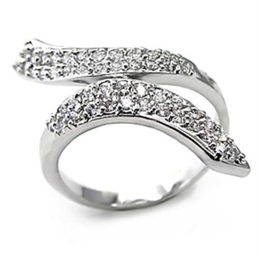 Jewellery Trestina | Davina - Rhodium Plated Cubic Zirconia Ring