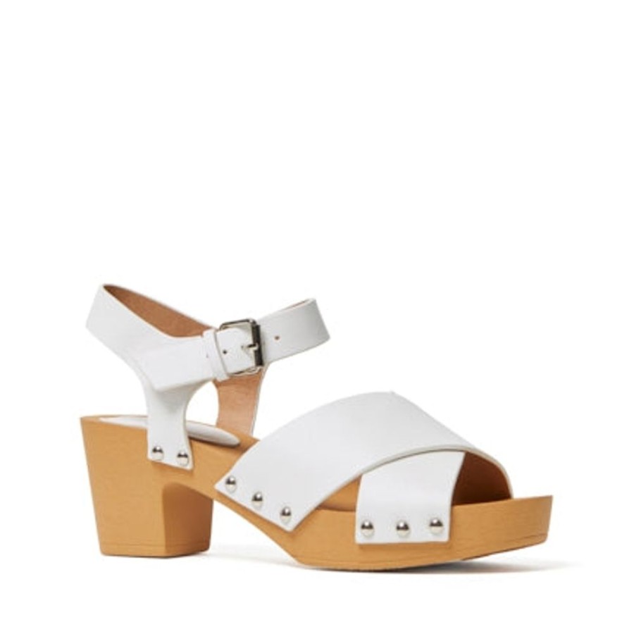 Novo Shoes Novo Strappy Low Heels | Novo Women'S Marli Strappy - Low Heel White